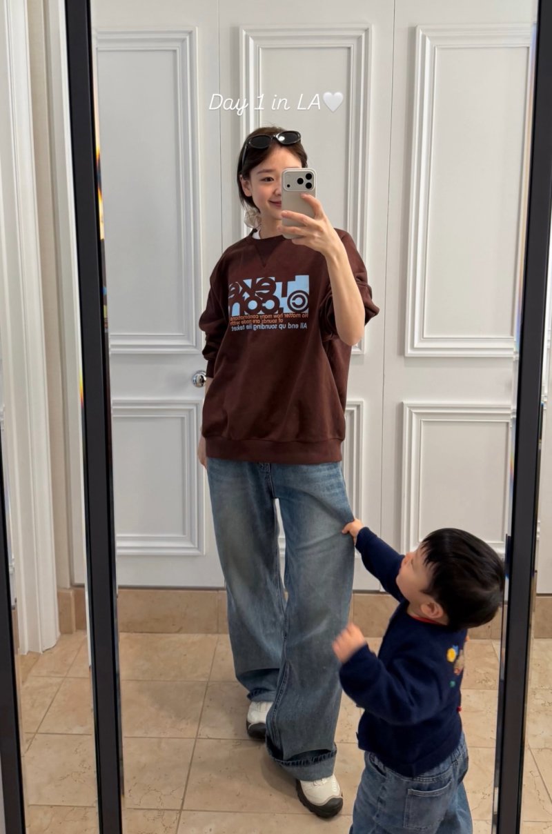 손연재 LA서 독박육아 첫째날…바짓가랑이 잡는 아들