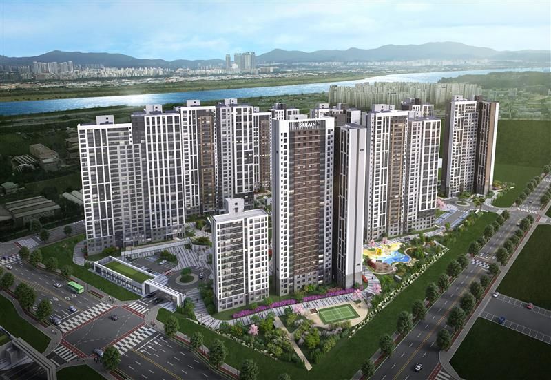 풍무역세권 수자인 그라센트 1차 조감도. 더피알 제공