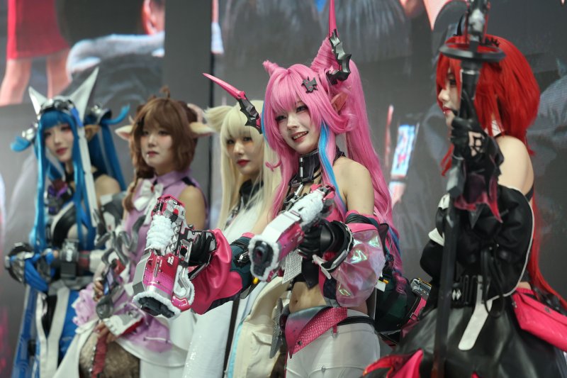 5일 오후 경기도 고양시 일산서구 킨텍스(KINTEX)에서 열린 '애니메이션 X 게임 페스티벌(AGF) 2025'에서 코스프레 이벤트가 진행되고 있다. 2025.12.5/뉴스1 ⓒ News1 황기선 기자