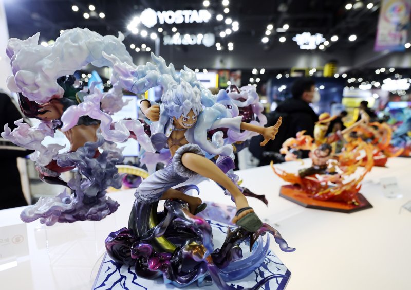 5일 오후 경기도 고양시 일산서구 킨텍스(KINTEX)에서 열린 '애니메이션 X 게임 페스티벌(AGF) 2025'에 피규어가 진열돼 있다. 2025.12.5/뉴스1 ⓒ News1 황기선 기자