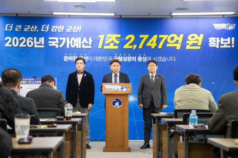 군산시가 5일 오후 시청 상황실에서 내년 국가 예산 확보와 관련해 브리핑을 갖고 있다.(군산시 제공, 재판매 및 DB금지)