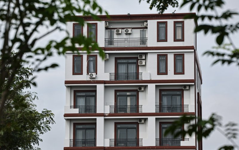 캄보디아 프놈펜 외곽 온라인스캠범죄가 이뤄졌던 건물의 모습. 2025.10.21/뉴스1 ⓒ News1 김도우 기자