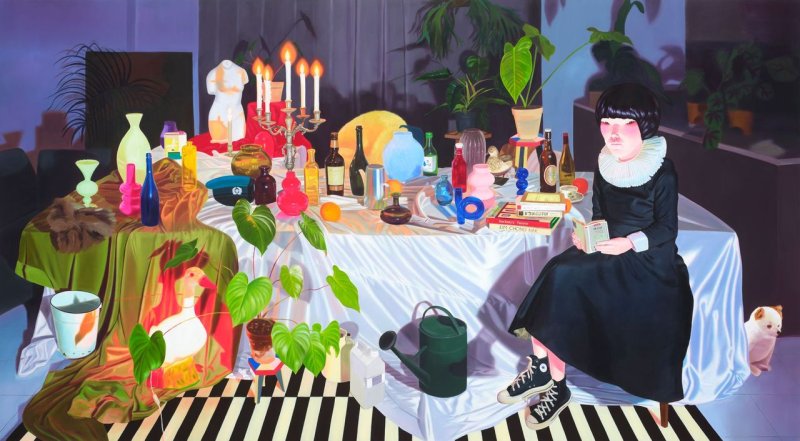 Lee So Yeun, Black Dress, 2025, Oil on canvas, 220 x 400 cm. 주현화랑 제공. *재판매 및 DB 금지