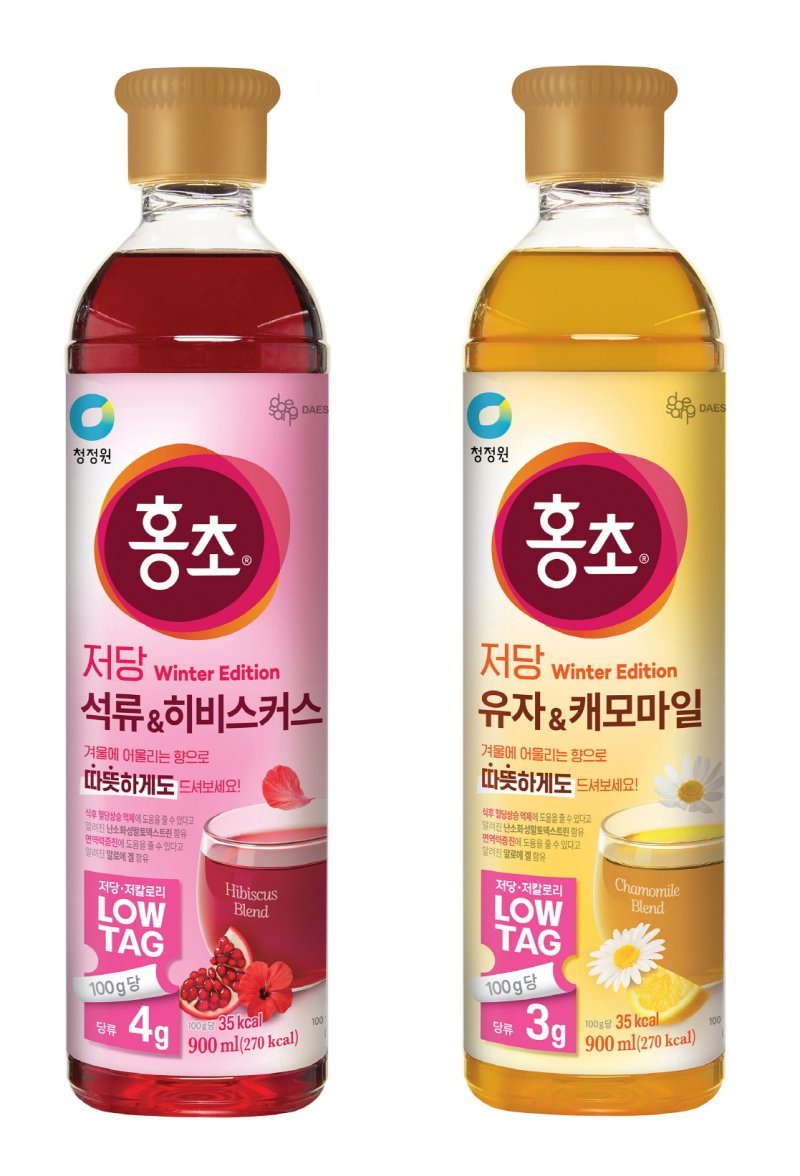 대상 청정원 '홍초 윈터 에디션' 2종.(대상 제공)
