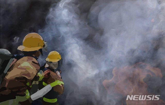 [그래픽=뉴시스] 화재 진압 그래픽. (뉴시스 DB) photo@newsis.com *재판매 및 DB 금지