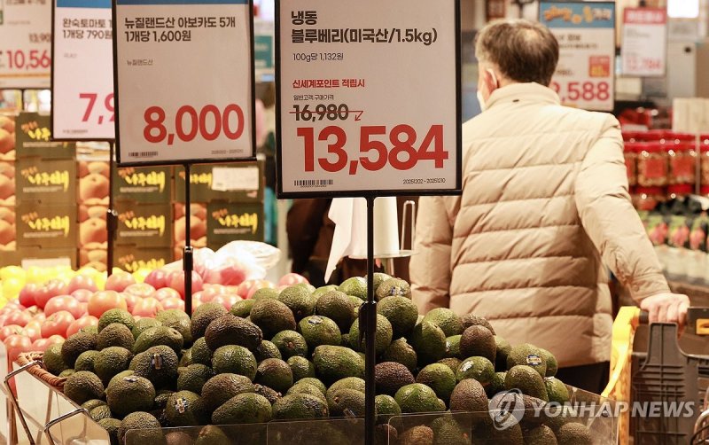 식품물가 5년새 27% 뛰어…고환율에 수입산 과일·생선·고기↑