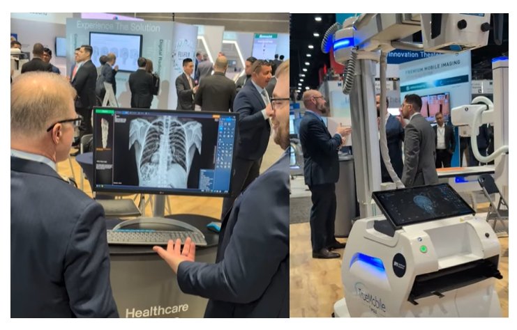 [서울=뉴시스] 5일 업계에 따르면 인공지능(AI) 기반 포터블 X-ray부터 이동형 하이브리드 컴퓨터 단층촬영(CT), 초저선량 C-arm까지 다양한 혁신 제품을 선보이며 'K-영상의료기기 경쟁력이 확실히 성장했다'는 평가를 받고 있다. ﻿사진은 RSNA 2025에 설치된 제이피아이헬스케어 부스 모습. (사진=제이피아이헬스케어 제공) 2025.12.05. photo@newsis.com *재판매 및 DB 금지