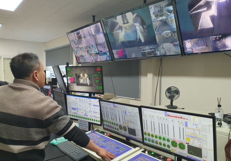 'AI기반 콘크리트 품질예측 및 생산자동화' 기술 적용 모니터링 화면. (사진=포스코이앤씨 제공) *재판매 및 DB 금지