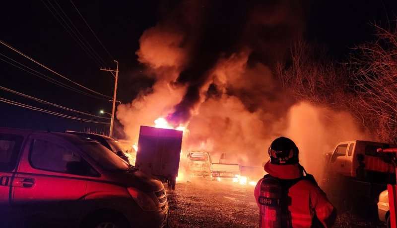 [성주=뉴시스] 성주 공터서 불. (사진=경북소방본부 제공) 2025.12.07 photo@newsis.com *재판매 및 DB 금지