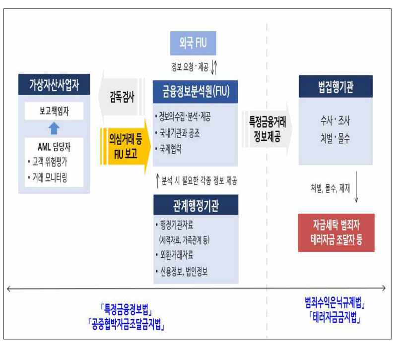 금융정보분석원(FIU) 업무 흐름도. 금융위원회 제공