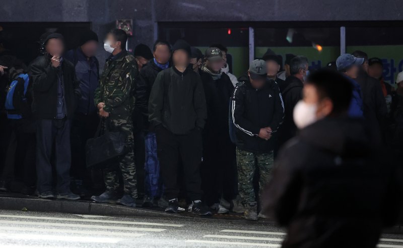 서울 구로구 남구로역 인근 인력시장. ⓒ News1 김성진 기자