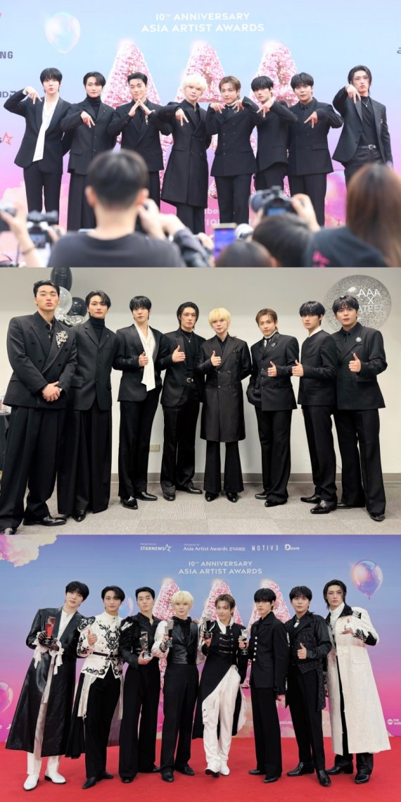 에이티즈, '10주년 AAA 2025' 5관왕…'압도적 존재감'