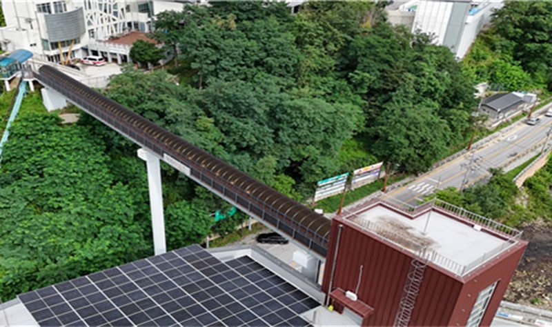 고한읍 복합문화센터 보행교 지붕 조감도.(사진=정선군 제공) *재판매 및 DB 금지