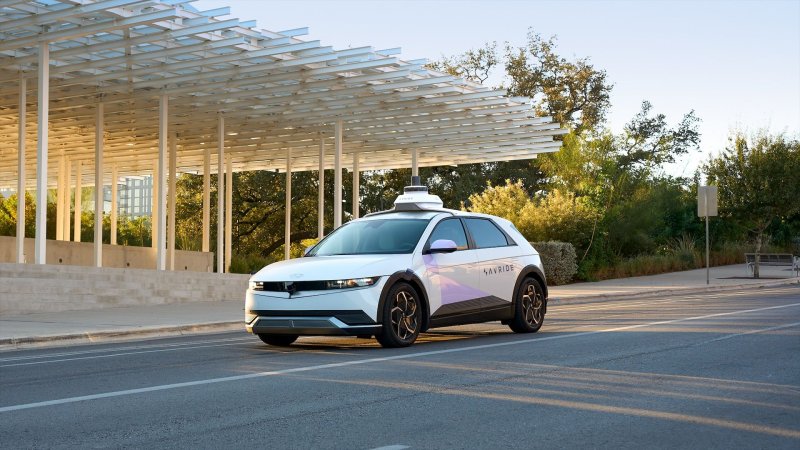 현대차가 미국 자율주행 기술 스타트업 AV라이드에 공급하는 아이오닉 5 기반의 자율주행 차량 모습. 뉴시스