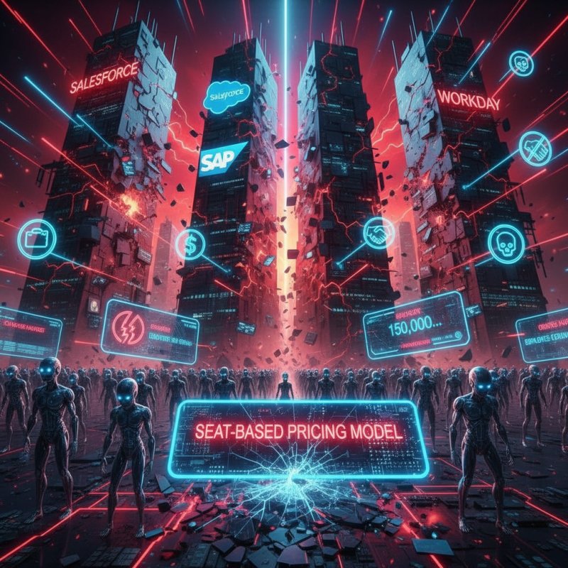 구독형 SaaS 비즈니스 모델 붕괴 관련 퍼플렉시티 AI 이미지 생성 요청 이미지