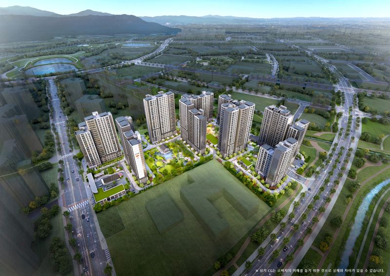 충청남도 e편한세상 내포 에듀플라츠 조감도. 더피알 제공