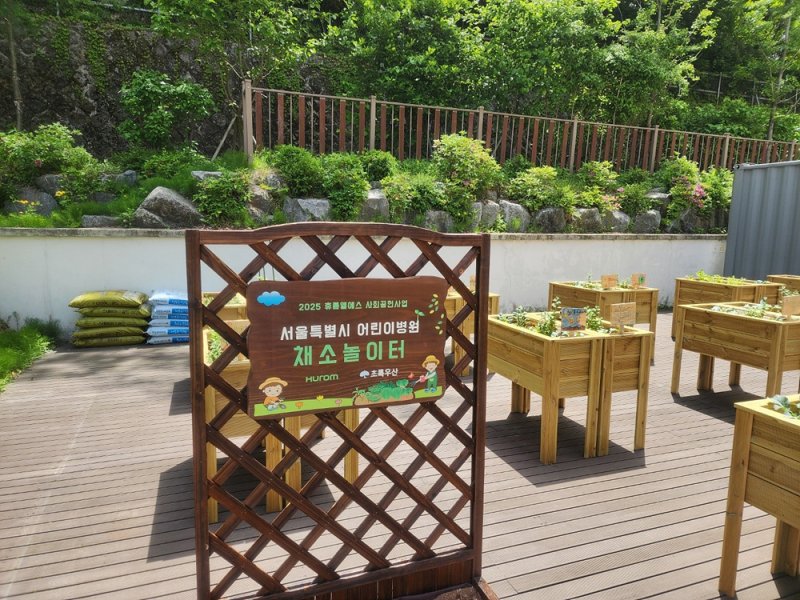 서울 어린이병원 채소놀이터 (휴롬 제공)