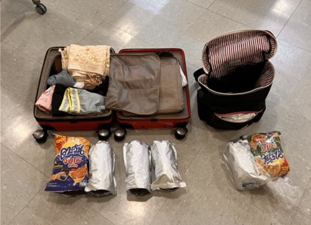 전남경찰청 형사기동대가 인천공항에서 발견해 압수조치한 마약.(전남경찰청 제공. 재판매 및 DB 금지) 2025.12.8/뉴스1