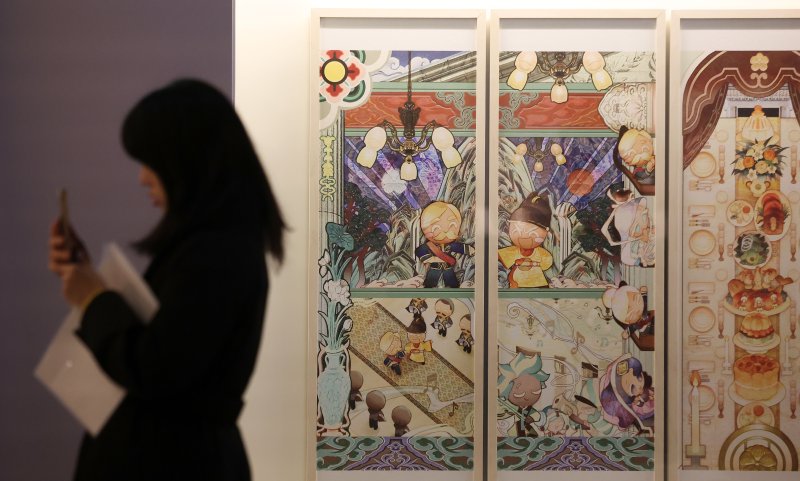 8일 서울 중구 덕수궁 돈덕전에서 '제2회 국가유산의 날'을 기념해 열린 '쿠키런: 사라진 국가유산을 찾아서' 특별전이 언론에 공개되고 있다. 사진=뉴시스