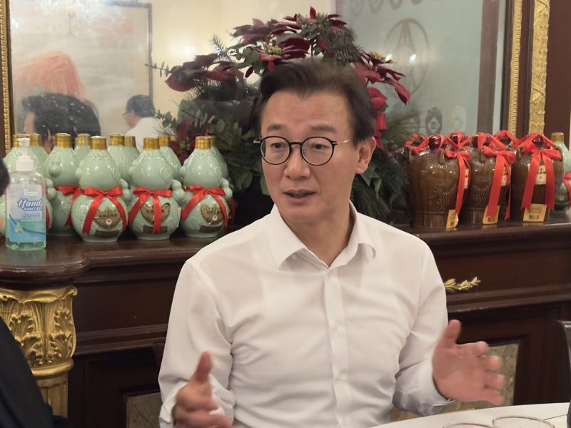 전재수 해양수산부 장관이 7일(현지시간) 뉴욕 맨해튼에서 뉴욕특파원들과 기자간담회를 가졌다.