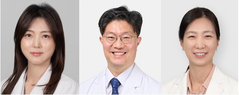 [수원=뉴시스] 아주대병원 소화기내과 은정우(왼쪽부터) 교수, 정재연 교수, 김순선 교수. (사진=아주대병원 제공) 2025.12.08. photo@newsis.com *재판매 및 DB 금지