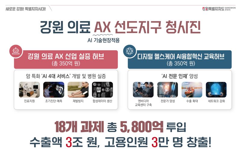 강원 의료 AX 선도지구 청사진. 강원자치도 제공