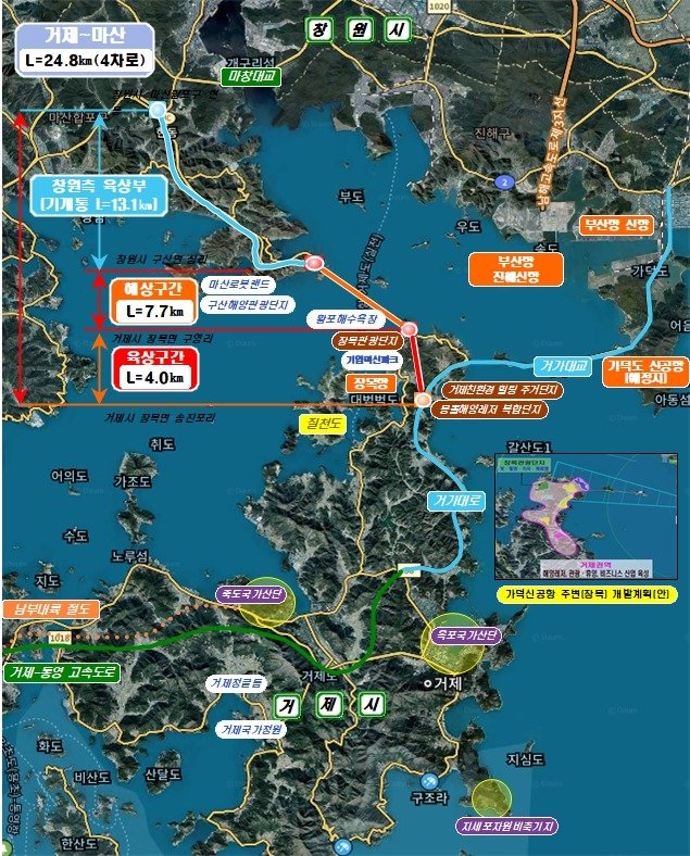 거제~마산 국도 5호선 건설 사업 위치도.(경남도 제공. 재판매 및 DB금지)