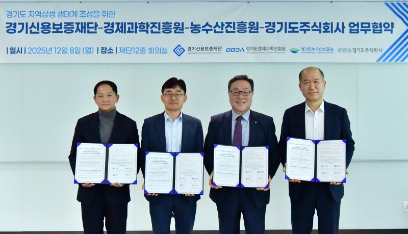 지역 상생 생태계 조성을 위한 업무협약식. 경기신보 제공