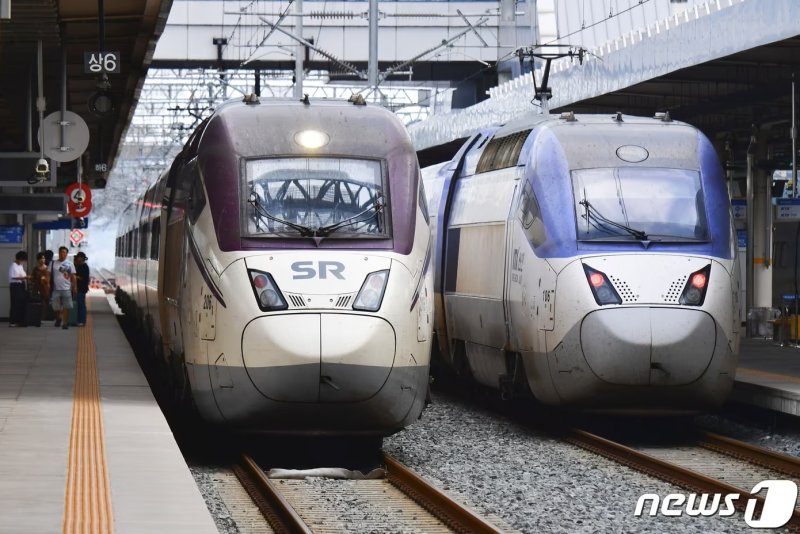 경북 포항역 플랫폼에 수서행 SRT고속열차와 KTX고속열차가 출발을 기다리고 있다. (자료사진) /뉴스1 ⓒ News1 최창호 기자