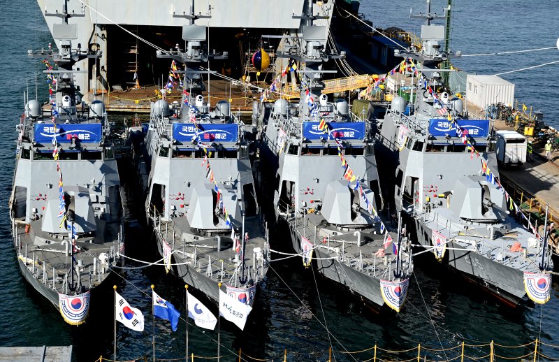 위용드러낸 해군 신형 고속정 (HJ중공업 제공. 재판매 및 DB금지)