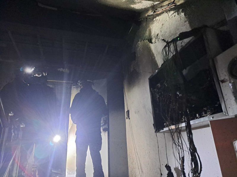 9일 새벽 강원 강릉시 성산면 금산리 원룸화재 현장.(강원도소방본부 제공, 재판매 및 DB 금지) 2025.12.9/뉴스1