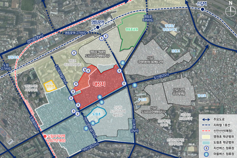 서울 영등포구 도림1구역 위치도. 서울시 제공