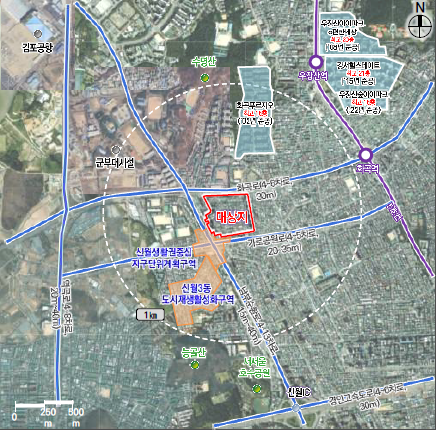 양천구 신월5동 77번지 일대 위치도. 서울시 제공