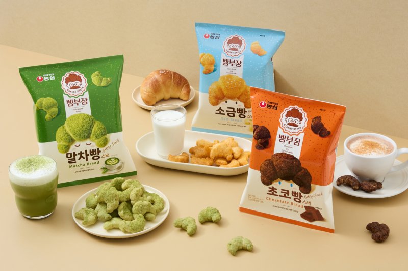[서울=뉴시스] 농심이 베이커리 스낵 '빵부장' 시리즈 신제품으로 '빵부장 말차빵'을 오는 15일 출시한다고 9일 밝혔다. (사진=농심 제공) 2025.12.09. photo@newsis.com *재판매 및 DB 금지