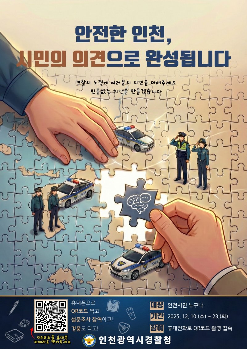 설문조사 홍보 포스터(인천경찰청 제공/뉴스1)