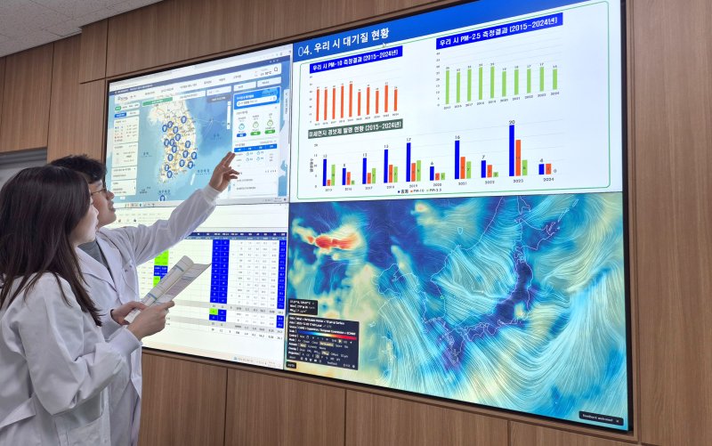 [광주=뉴시스] 광주 미세먼지 경보, 행동요령 문자 메시지 서비스. (사진=광주시보건환경연구원 제공). photo@newsis.com *재판매 및 DB 금지