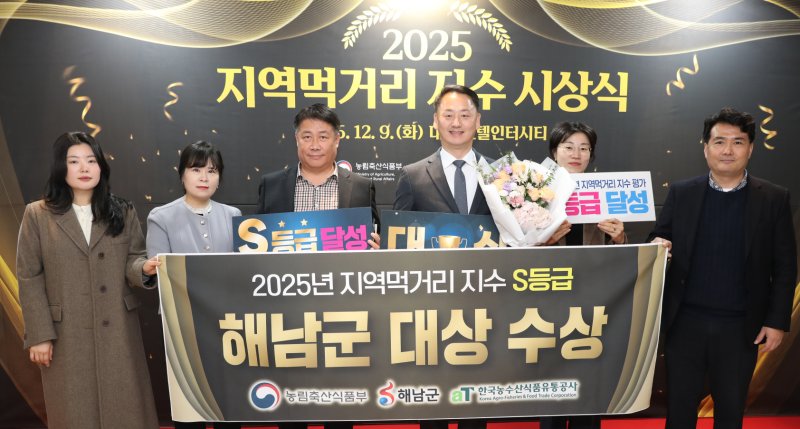 해남군, 2025 먹거리지수 평가 대상 (해남군 제공. 재판매 및 DB금지) /뉴스1