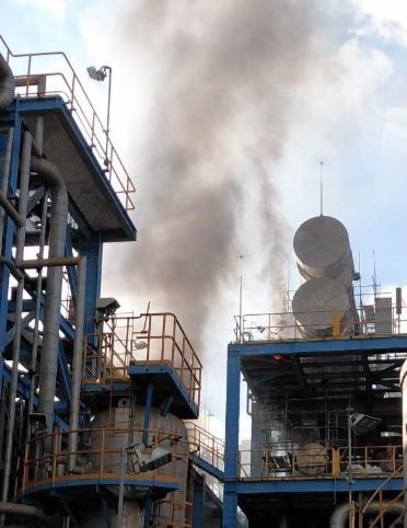 태안화력발전소 석탄가스화복합발전 플랜트 화재 현장. (독자제공, 재판매 및 DB금지) / 뉴스1