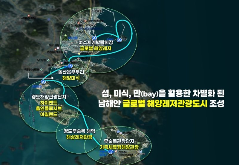 여수 복합해양레저관광도시 조성 사업 구상도.(전남도 제공. 재판매 및 DB금지) 2025.12.9/뉴스1