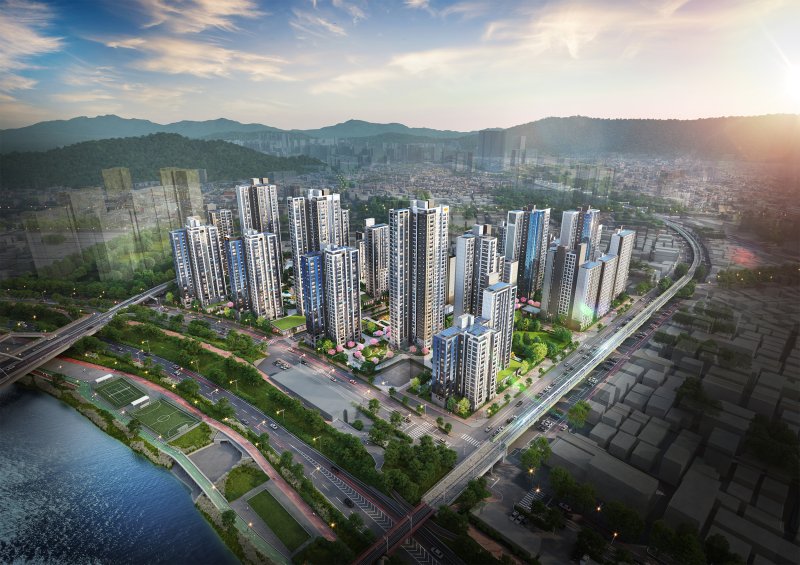 중화동 329-38 일대 모아타운 통합 조감도. (사진=DL건설 제공) *재판매 및 DB 금지