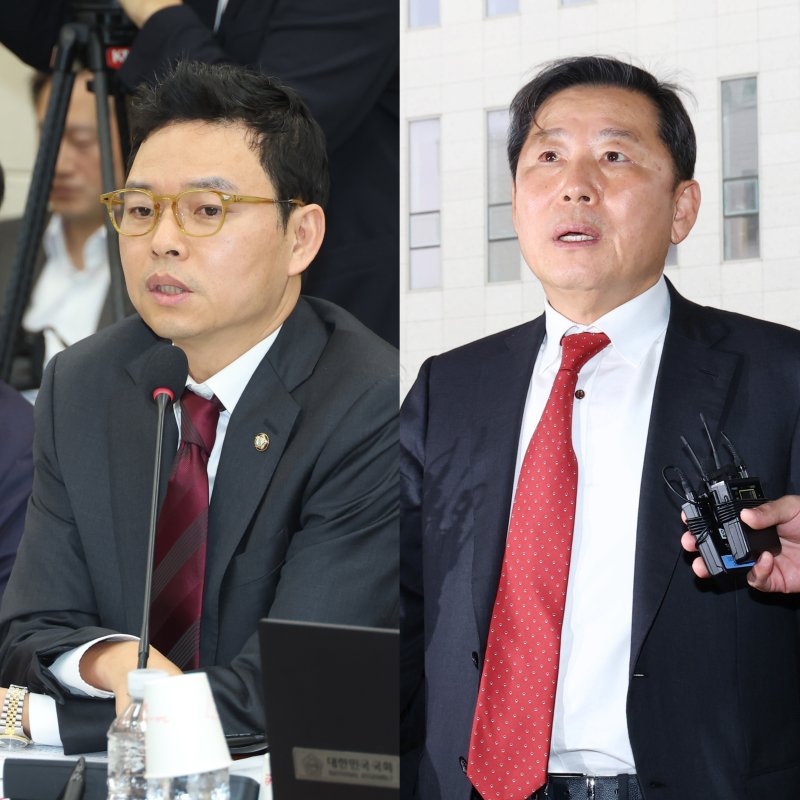 [뉴시스] 박정훈 국민의힘 의원이 당내 친윤(친윤석열)계 핵심으로 꼽히는 이철규 의원을 향해 정계 은퇴를 요구했다. 박정훈 의원(왼)과 이철규 의원. (사진 = 뉴시스DB ) 2025.12.10. *재판매 및 DB 금지