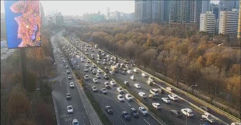 횡성호수길 올림픽대로 송출 장면. 횡성군 제공