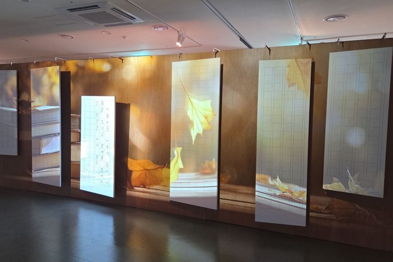 광주광역시가 10일부터 내년 12월까지 1년간 광주문학관 2층 기획전시실에서 지역 문인들이 남긴 문장과 기록들을 현대적 콘텐츠로 재구성한 '시간을 넘어 나에게 닿은 울림'을 전시한다. 광주광역시 제공