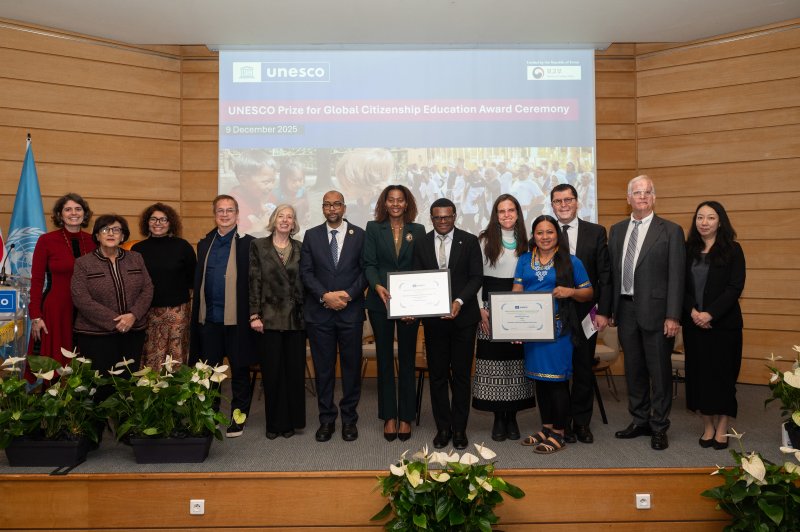 [서울=뉴시스] 제1회 유네스코 세계시민교육상 시상식 개최. (사진=외교부 제공) 2025.12.10 *재판매 및 DB 금지