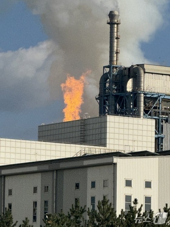 태안화력발전소 석탄가스화복합발전 플랜트 화재 현장. (독자제공, 재판매 및 DB금지) / 뉴스1