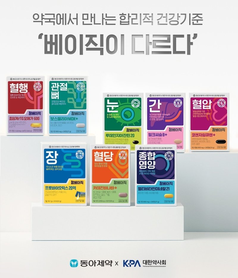 동아제약, 건기식 '팜베이직' 출시…고흡수·고순도 원료 사용