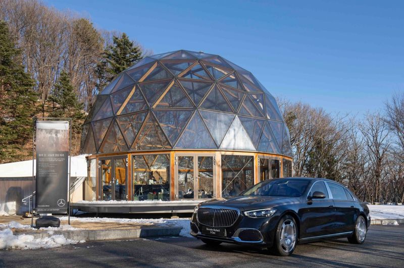 한성자동차의 고객 초청 프라이빗 힐링 프로그램 ‘休의 길, 고요의 결을 따라’가 열린 ‘에버랜드 포레스트 캠프 돔’ 전경. 한성자동차 제공.