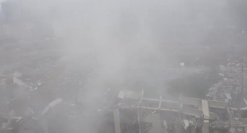 한 주택재건축정비사업 철거 현장에서 작업 중 발생한 비산먼지.(독자제공. 기사 내용과 무관함)2021.5.24/뉴스1