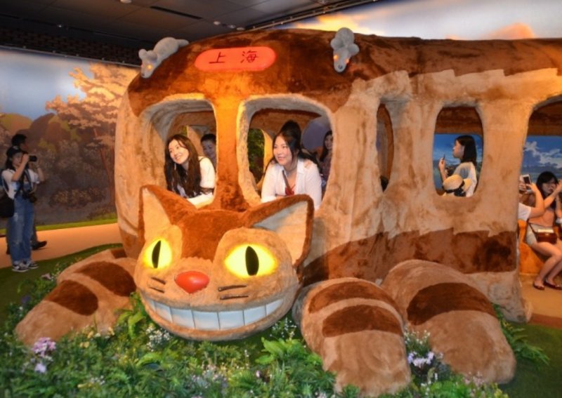 [뉴시스] 2018년도 중국 상하이서 처음 개최된 지브리 전시회 현장 모습. (사진 = 마이니치신문 캡처) *재판매 및 DB 금지