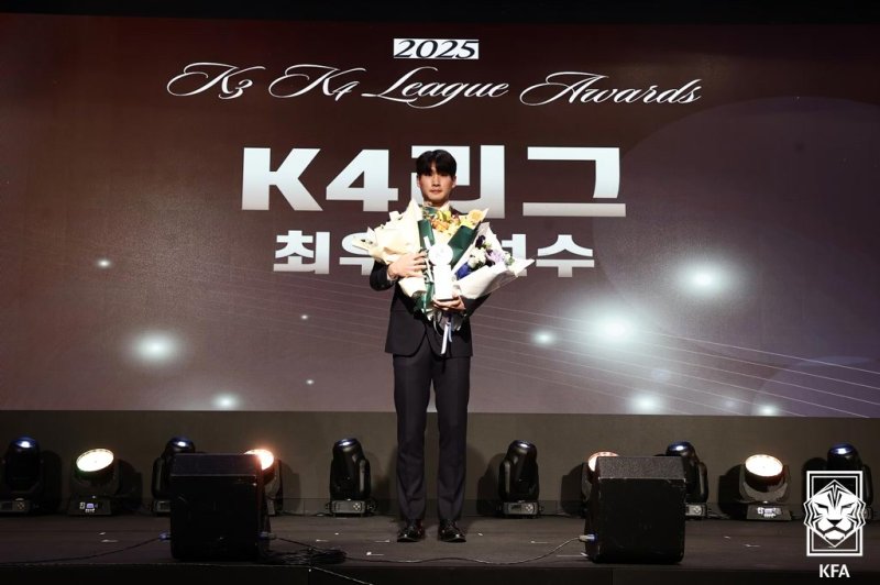 [서울=뉴시스] 당진시민축구단 신재욱, K4리그 최우수선수(MVP) 선정. (사진=대한축구협회 제공)